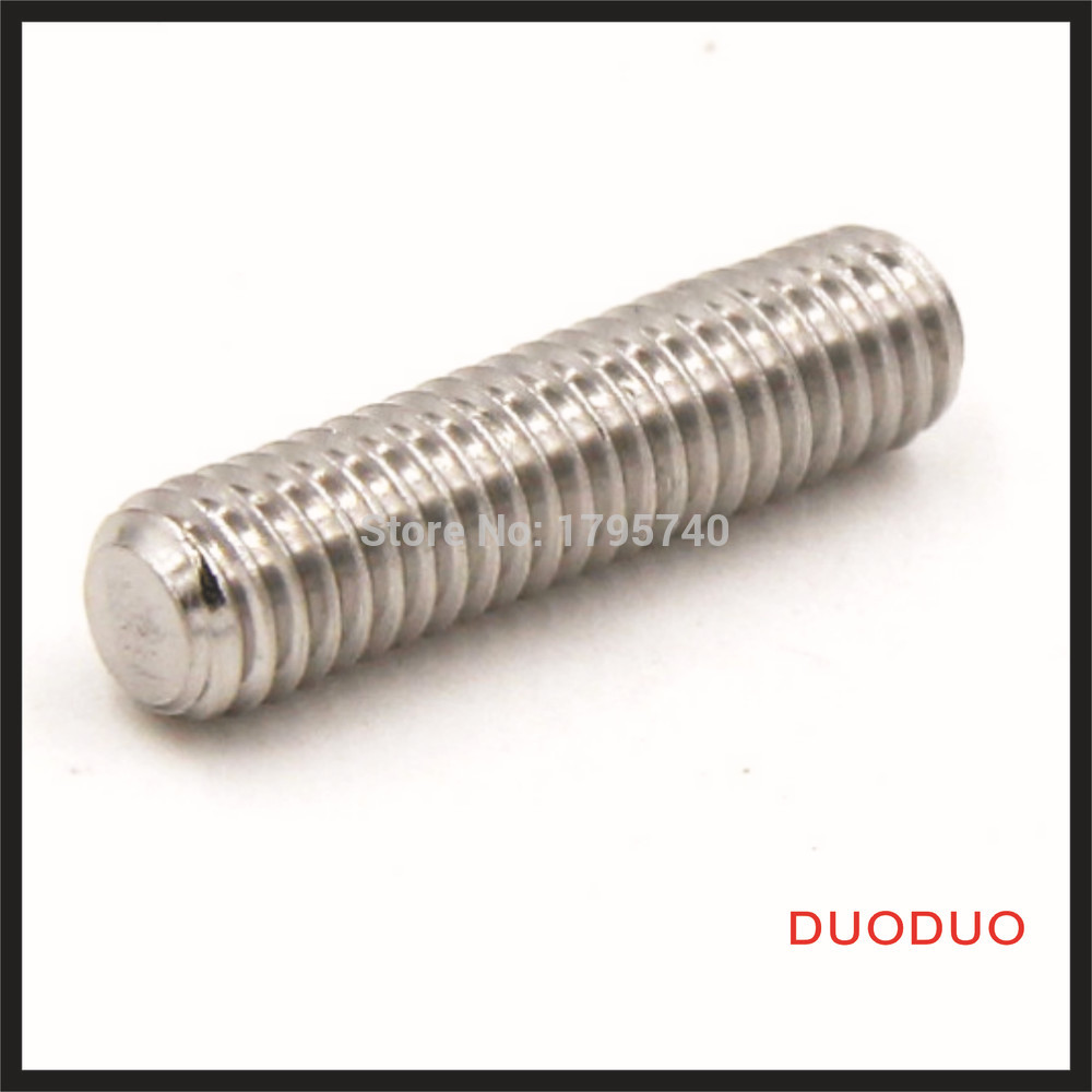 10pcs din913 m10 x 50 a2 stainless steel screw flat point hexagon hex socket set screws - Click Image to Close