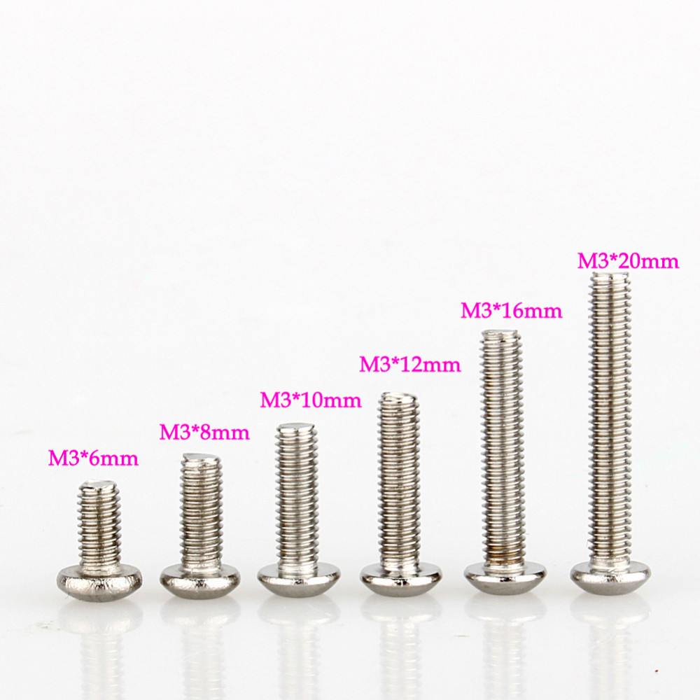 2015 brand new 100pcs/lot metric m3x6mm m3*6 stainless steel button head hex socket cap screws bolts