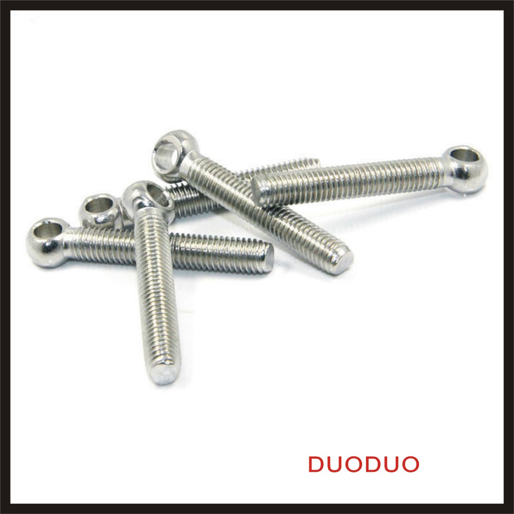 20pcs m6*70 m6 x 70 stainless steel eye bolt screw,eye nuts and bolts fasterner hardware,stud articulated anchor bolt