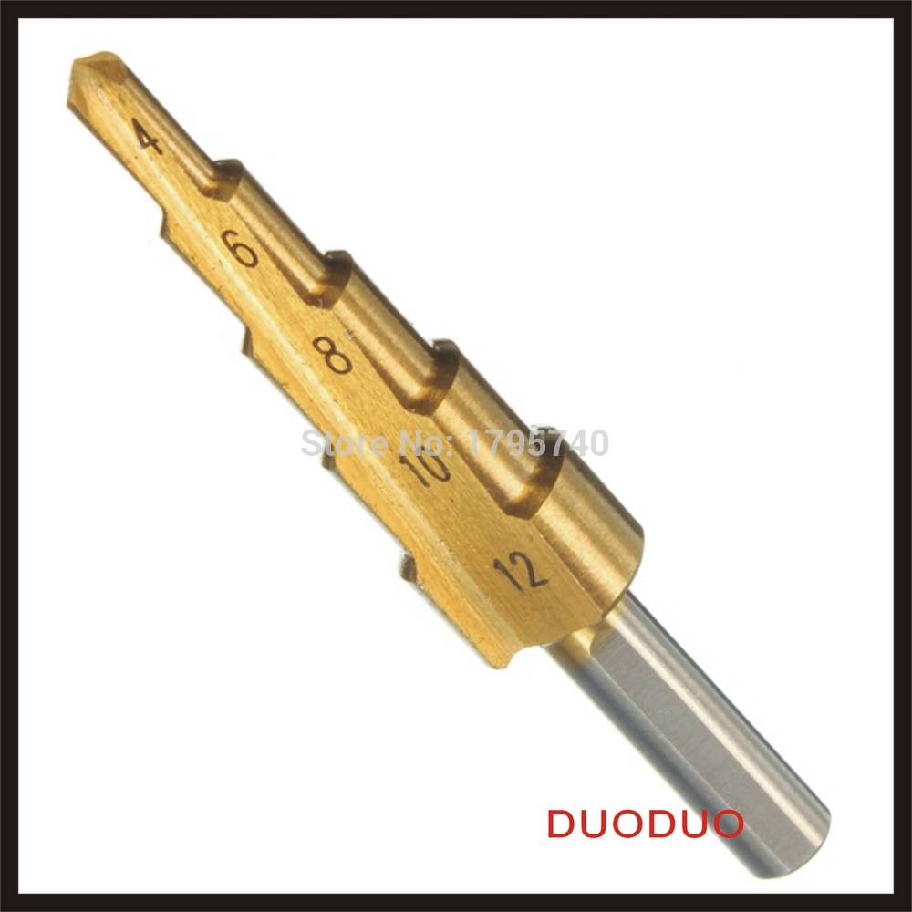4-12mm the pagoda shape metal steel step drill bit hss triangle shank pagoda hole cutter cut tool a single pack new