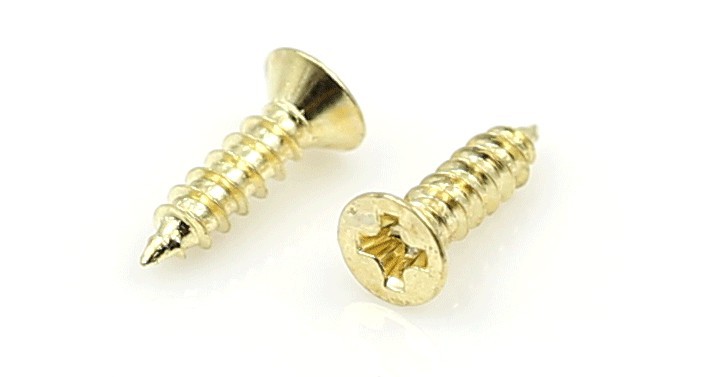 400pcs/lot m2*5 steel with brass gloden jewelry box metal self tapping screw screw computer case screws