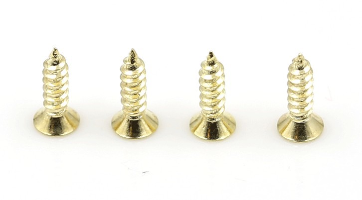 400pcs/lot m2*6 steel with brass gloden jewelry box metal self tapping screw computer case screws