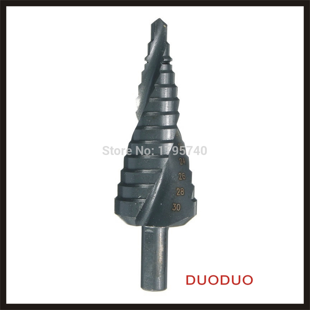 6-30mm nitriding black plating hss step cone titanium drill bits for metal hole cutter hex shank steel 10 x 25mm metal drilling