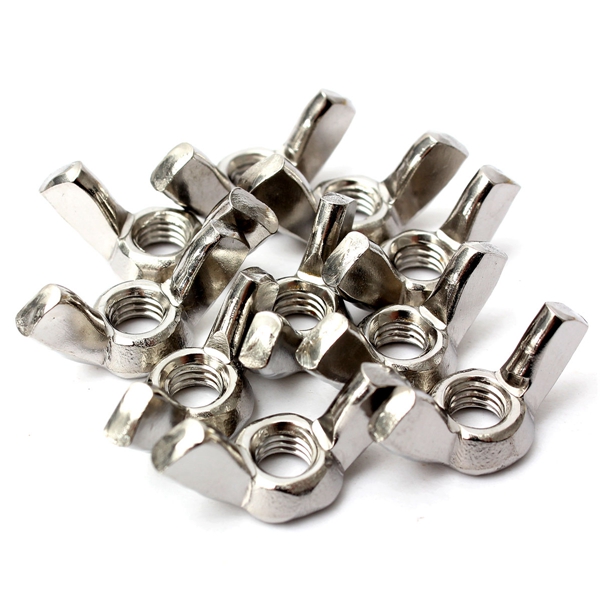best promotion 10pcs m5 stainless steel wing nuts to fit our stainless bolts & screws m3/4/5/6/8mm nuts and bolts hardware