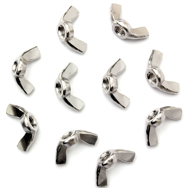 lowest price 10pcs stainless steel wing nuts to fit our stainless bolts & screws m3mm nuts and bolts hardware