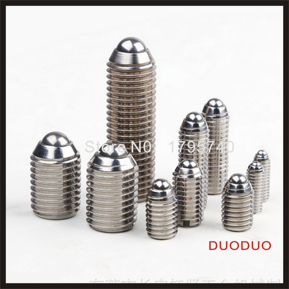 50pcs/lot pieces m5 x 16mm m5 *16 304 stainless steel hex socket spring ball plunger set screw