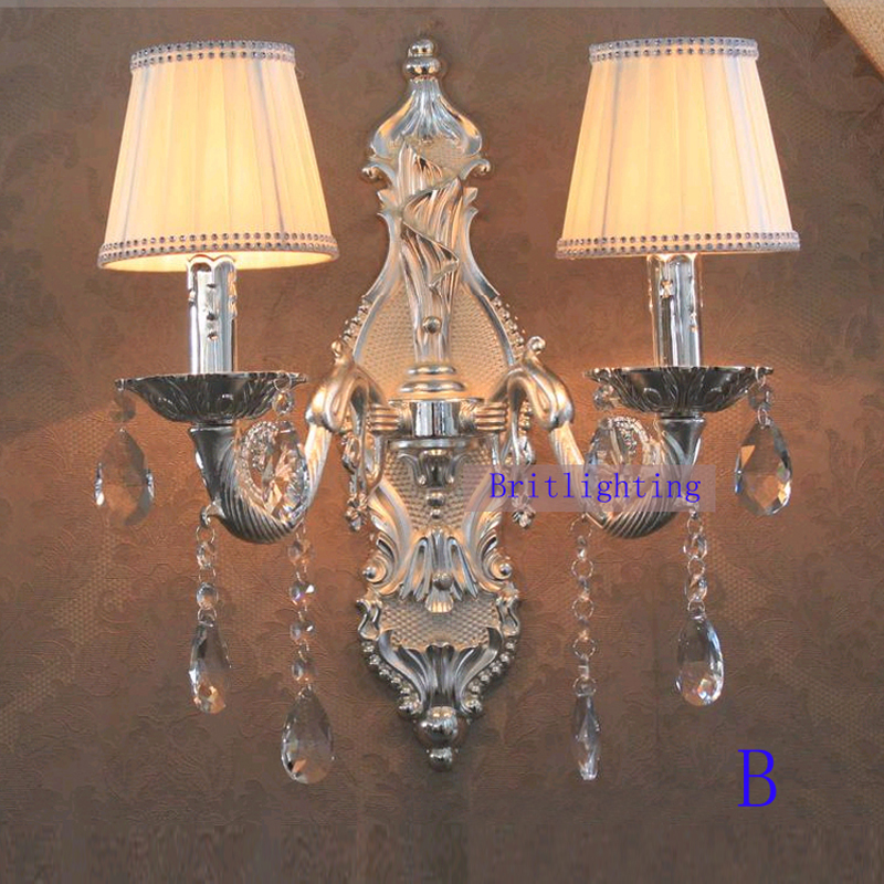 large brass wall sconce silver finish candles holder ktv wall lamp 5 star el wall lights bedside lamps modern wall mount