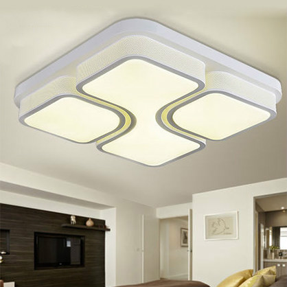 110v/220v square acrylic led ceiling light white/black color iron led ceiling lamp for living room modern home lighting