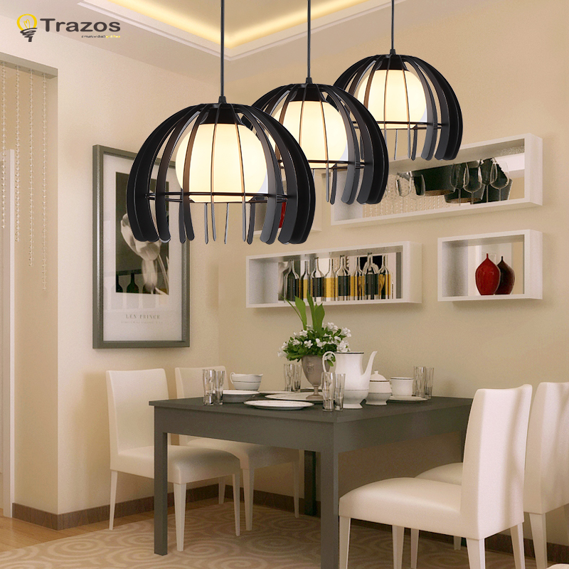 2016 indoor creative design pendant lights with cord home lighting luminarias para sala de jantar white black iron pendant light