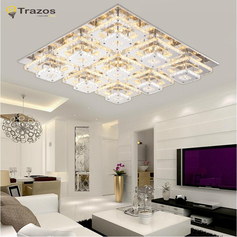 abajur surface mounted modern led ceiling lights for living room bedroom luminaria teto fashion crystal lamp for home deco