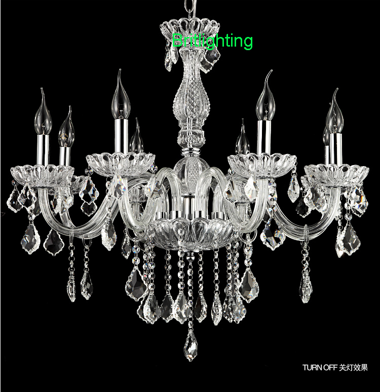 bohemian crystal chandelier round candle chandelier 8lights suspension lighting dining room modern glass chandelier crystals