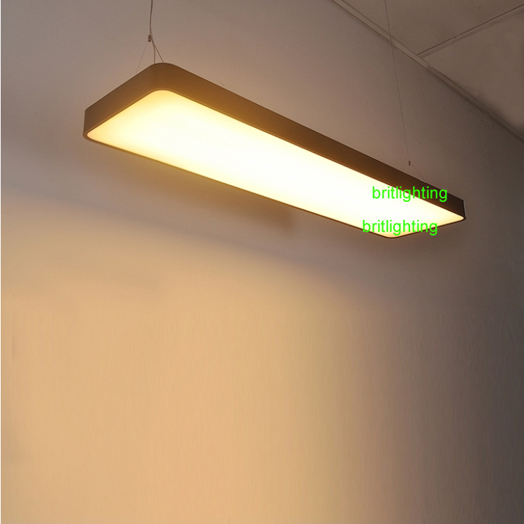 contemporary office pendant lights book shop aluminium pendant lamps hanging fluorescent lamp linear suspension conference hall