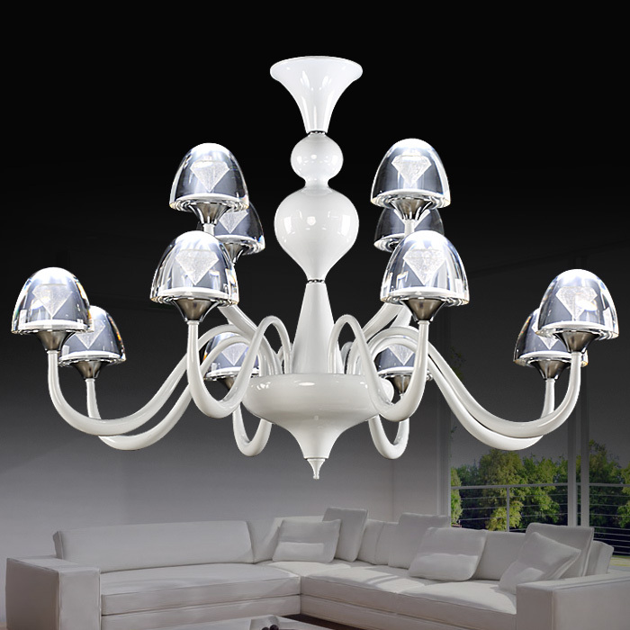 creative design led chandelier indoor lamp decor wedding party lighting lustres de teto jellyfish diamond glass shade chandelier