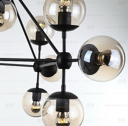 creative glass pendant lamp led modo chandelier dining room dna drop light 5/10/15/21heads vintage industrial lamp jason miller