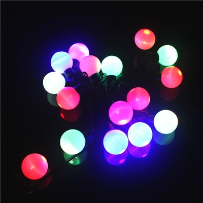 d50mm big ball string lights led christmas garland decoration outdoor 5m holiday party decor 20led balls warm white/colorful