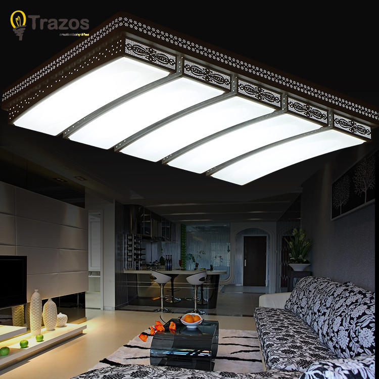 delicate acrylic shade led ceiling light for living room in 2016 new luminaria teto sala lustre com controle remoto
