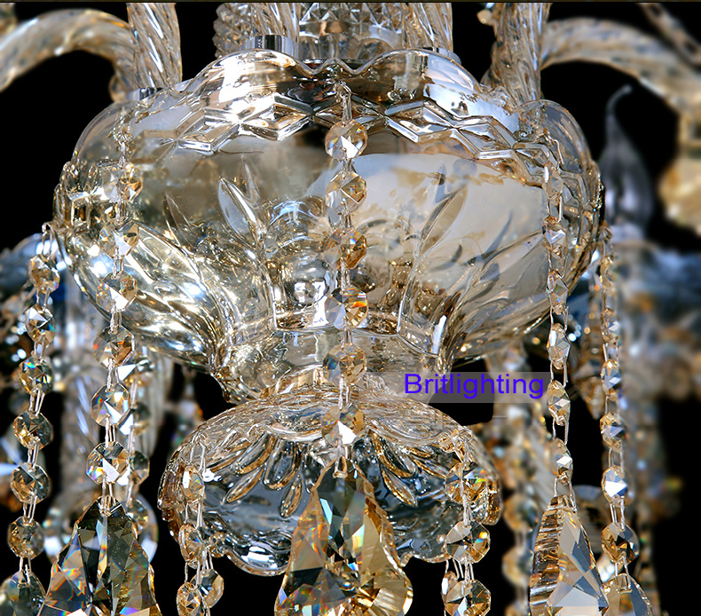 elegant crystal chandelier modern crystal chandelier chain luxury chandeliers led champagne crystal chandelier with pendants