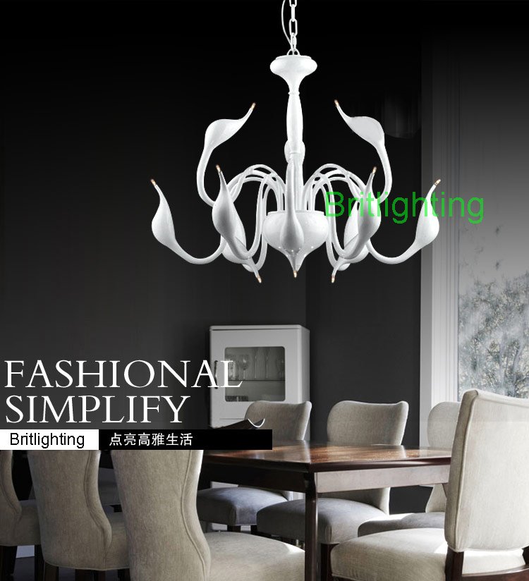 italian design classic chandeliers swan chandelier lamps dinning lamp lighting modern crystal chandelier white iron chandelier - Click Image to Close
