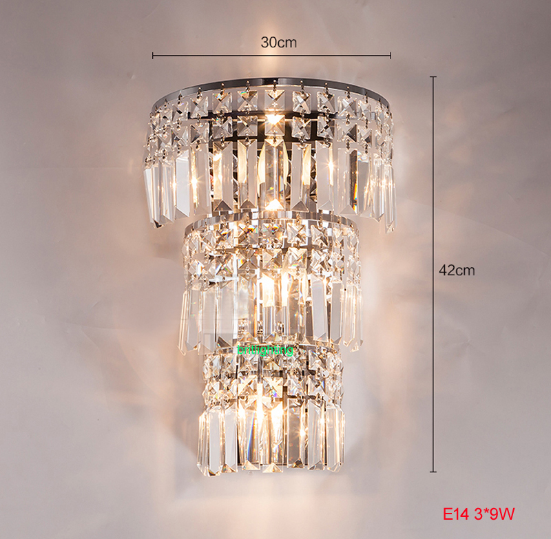 large crystal wall lamp living room modern industrial wall sconce crystal wall light decoration crystal wall sconce big