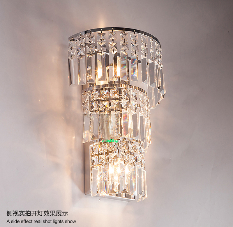 large crystal wall lamp living room modern industrial wall sconce crystal wall light decoration crystal wall sconce big