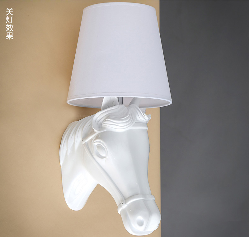 led living room light wall sconce modern style horse face wall lamps black bedroom wall light bedside lighting horse wall lamps
