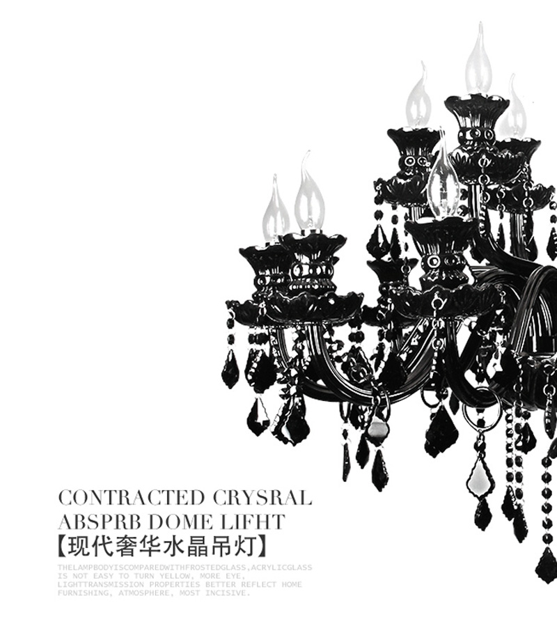 modern black chandelier k9 crystal chandelier led luxury crystal lamp black large black crystal chandelier chain chandeliers