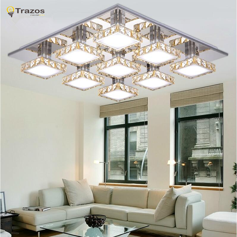 modern crystal ceiling lights for living room luminarias para sala plafon led crystal ceiling lamp fixtures for indoor lights