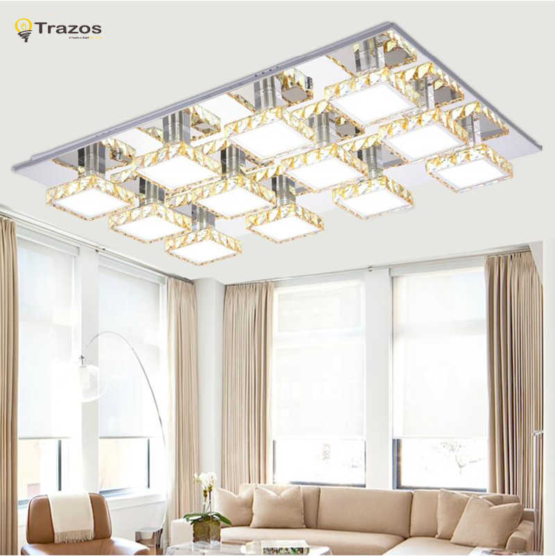 modern crystal ceiling lights for living room luminarias para sala plafon led crystal ceiling lamp fixtures for indoor lights