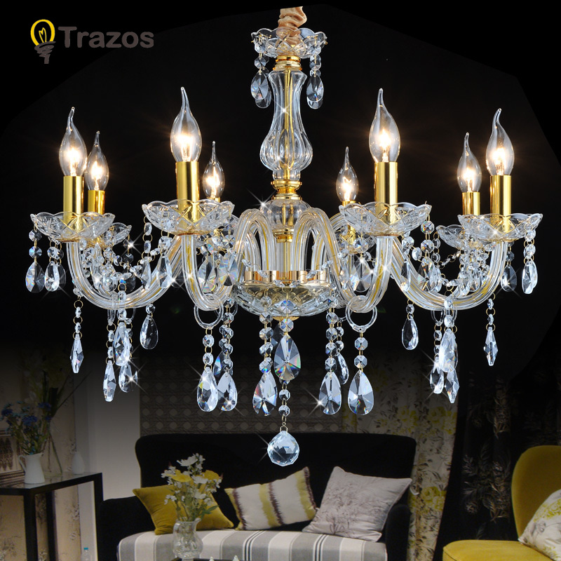 modern crystal chandelier k9 crystal 110~240v lustres de cristal chandelier for living room or bedroom lighting lustre para sala