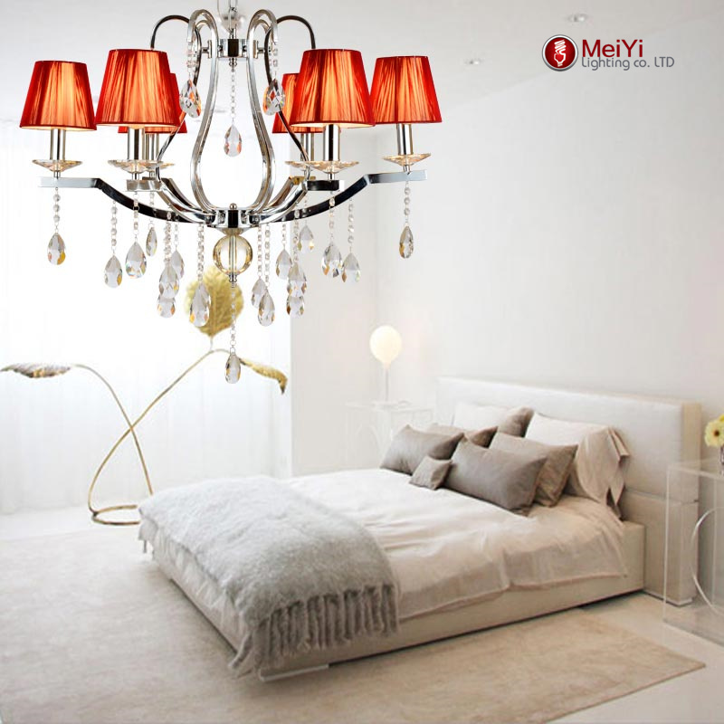modern crystal lights top grade chandelier crystal light bedroom lamp iron crystal chandelier lighting with lamp shade