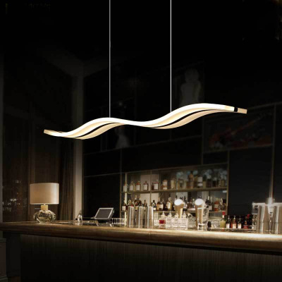 modern design led home lighting acrylic shade s fish/wave shape dinning hanging lamp creative led pendant lighting ac110/220v