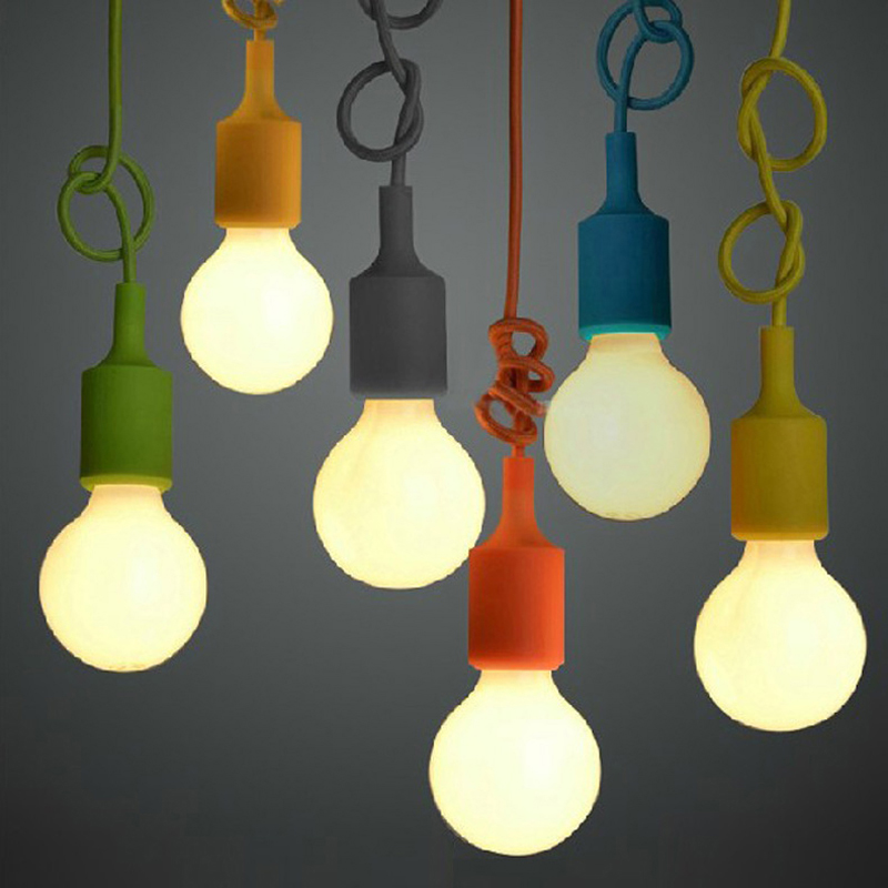 modern pendant lamps for bedroom colourful fashional silica gel pendant lamp multi color pendant lights living room