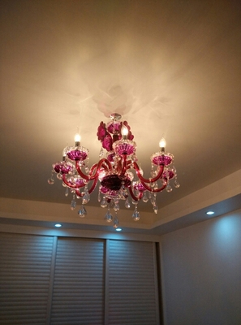 purple crystal chandelier purple crystal lamp modern kitchen led chandeliers glass arm chandelier romantic lights for bedroom