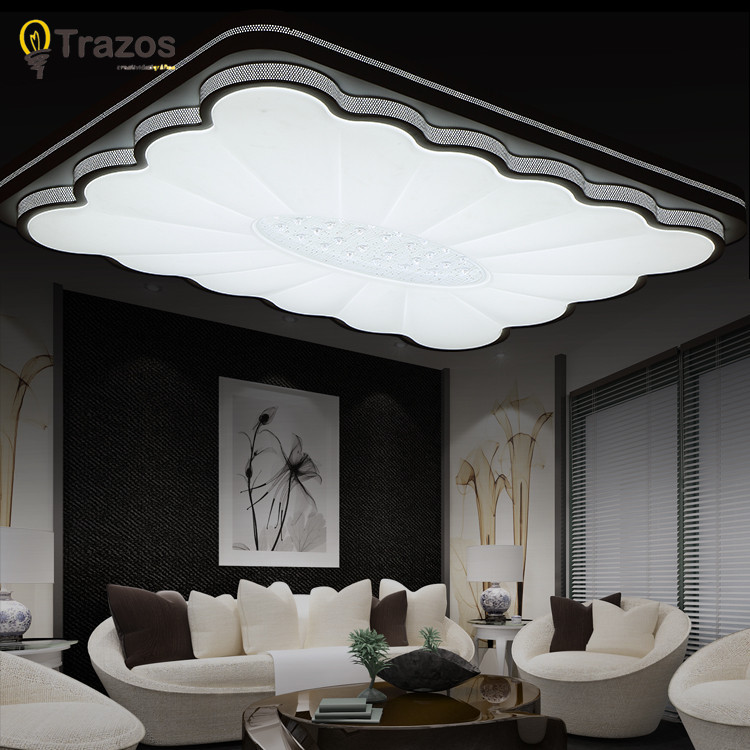 retangle led ceiling light high brightness with remote controller plafon de teto de led acrylic shade modern lustre sala