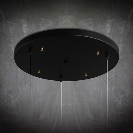 round/rectangle ceiling plate black iron pendant lights accesories 3 heads ceiling pendant plate d50cm