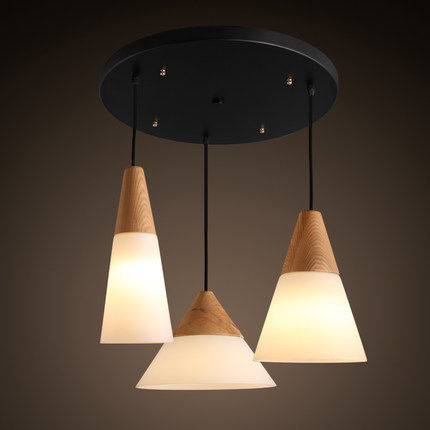 scandinavian pendant lights oak+glass+iron dinning room pendant lighting brief restaurant light fixtures 220v