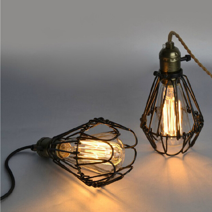 vintage pendant light industrial edison lamp american style iron lampshade rh loft coffee bar restaurant kitchen lights