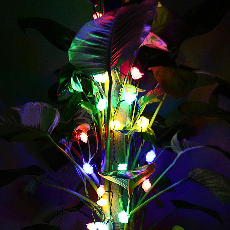 10m 100 rose led flower lighting outdoor / indoor string garden lights for christmas romantic wedding valentine's day decoration - Click Image to Close