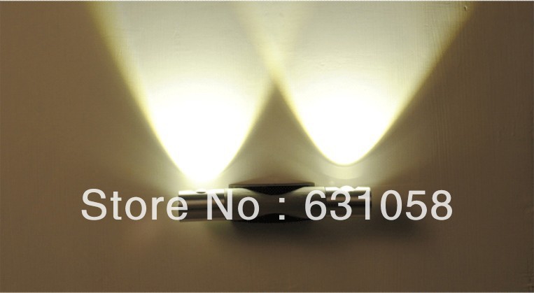 2013 newness original led wall lamp fixture 85-265v 2*1w modern wall mount led light lamp bulb living room bar