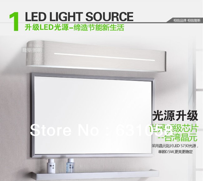 !!2015 new aluminum+acrylic 5730 high power led wall light led mirror lamp bathroom bedroom lights 85-265v 10w