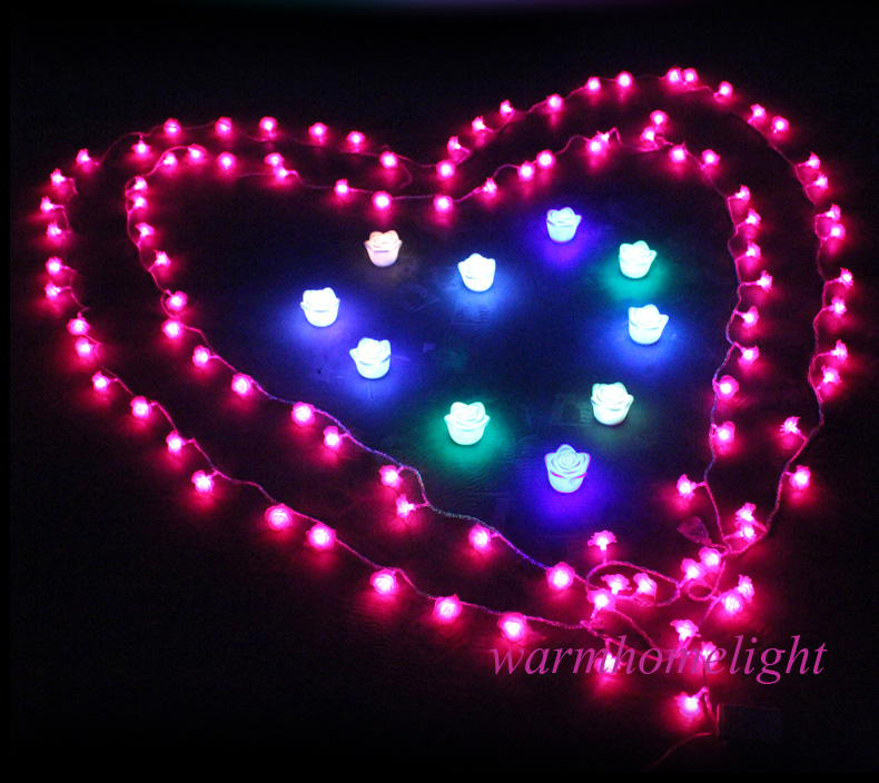 2015 novelty romance 100 led rose flower string lights 10m fairy lighting for christmas holiday wedding valentines decorate lamp