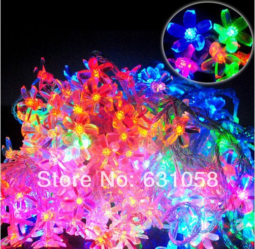 2pcs multicolor 10m/100 led beautiful christmas xmas wed party flower fairy string lights indoor and outdoor decoration lighting