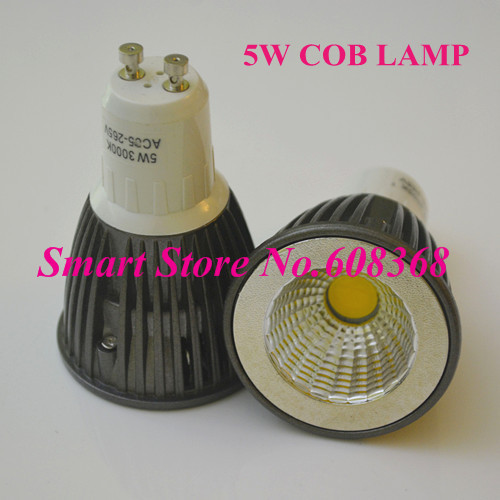 4pcs 3w/5w gu10 cob spot bulb energy saving led spotlight black housing ce rohs 110v/220v/230v/240v