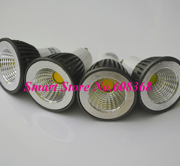 4pcs 3w/5w gu10 cob spot bulb energy saving led spotlight black housing ce rohs 110v/220v/230v/240v