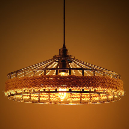 american country vintage loft iron+hemp rope pendant light dining room edison bulb pendant lamps restaurant cafe bar drop lights