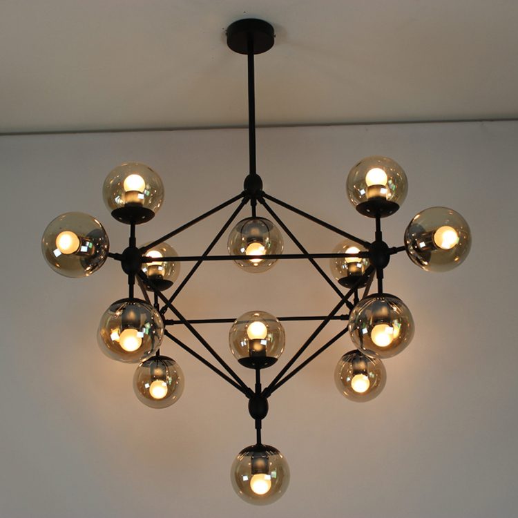 art deco modo chandeliers 15 lights amber glass e26 e27 living dining room foyer parlor hall bar lights 110v 220v