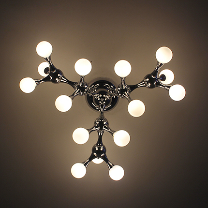 cluster molecular dna fashion pendant light white/plated chrome color glass ball dinning room pendant light g4 bulb bedroom