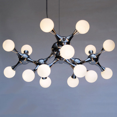 cluster molecular dna fashion pendant light white/plated chrome color glass ball dinning room pendant light g4 bulb bedroom