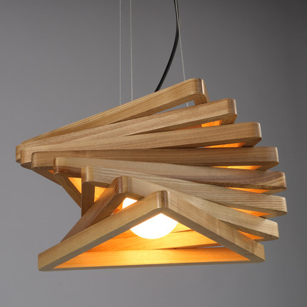creative design light spiral wood pendant light burlywood dinning hall hanging lamps wooden rustic lighting fixture living room