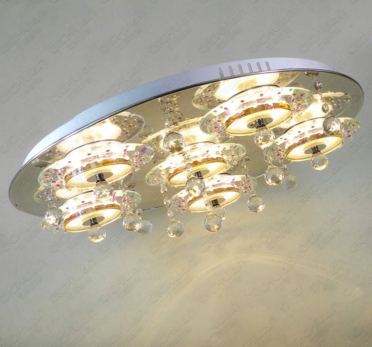 d60cm modern flush mount crystal led light ceiling fixtures bedroom/living room led ceiling lamp luminaria teto 72w ac 100-240v
